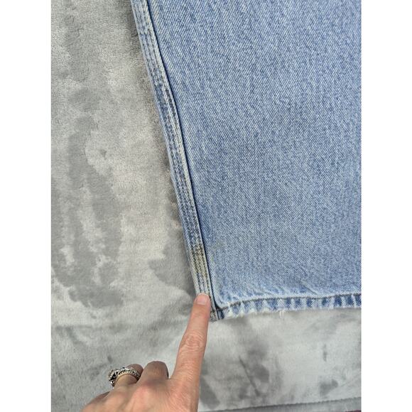 Vintage Carhartt Jeans Mens 36x31 Light Wash Work Pants Distressed Straight READ - Picture 13 of 14